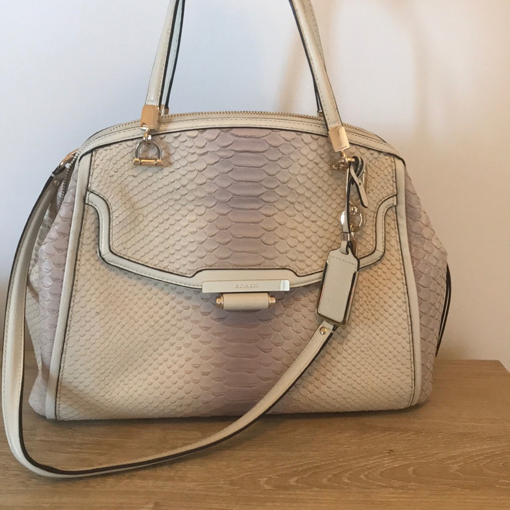 Coach handbag in crocodile skin